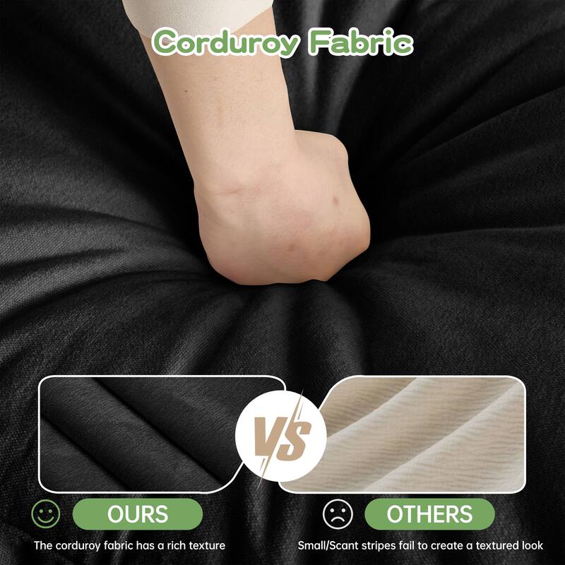 Oversized Chenille Fabric Armchair, Ergonomic Upholstered Sofa Chair, Lounge Reading Chair with 1 Back Cushion & 2 Toss Pillows