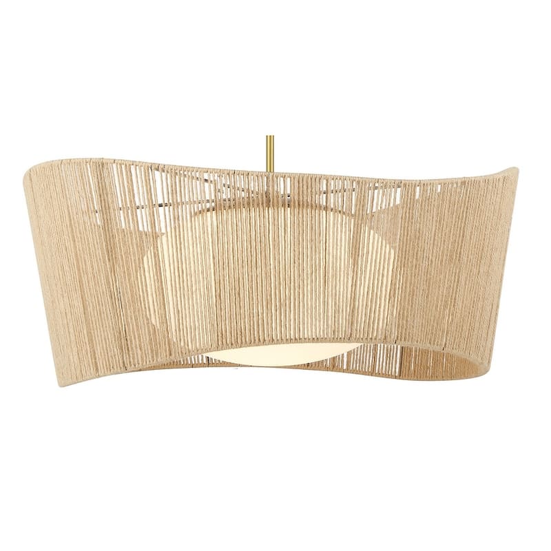 Minka Lavery 6577 Key Largo 1 Light 28" Wide Pendant with Natural Rope