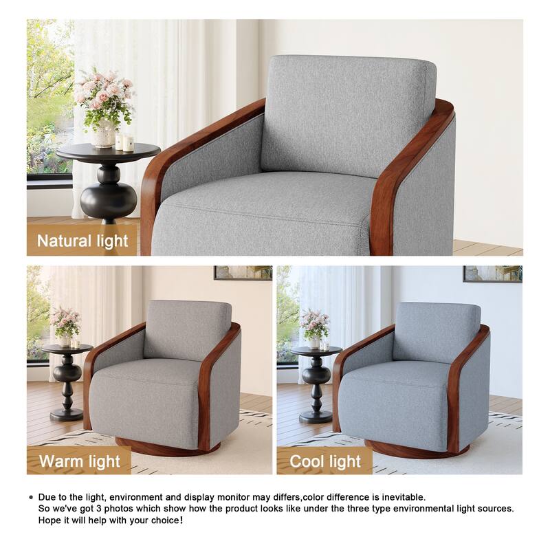 Modern Upholstered Swivel Accent Chair