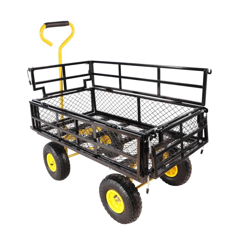 Multi-functional cart with detachable metal frame for farm and garden use