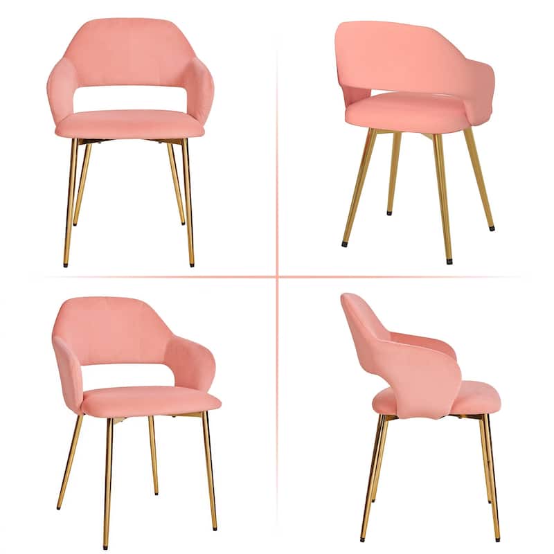 Javlergo 2/4/6 Pack Modern Dining Chairs Comfy Dining Room Chairs with Thick Cushions Upholstered Kitchen Chairs with Metal Legs