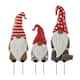Glitzhome Metal Rusty Yard Stake or Standing Decor or Hanging Decor (3 Functions) - Xmas Gnomes