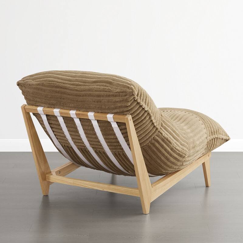 Spruce & Spring Oversized Lounge Accent Chair with Plush Cushions and Solid Wood Frame