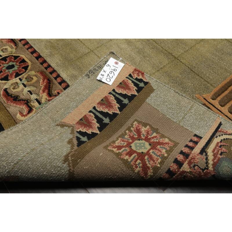 6x8'10'' Hand Knotted New Zealand Wool Mint Plush Pile Tibetan Traditional Rug - 6' x 8' 10''