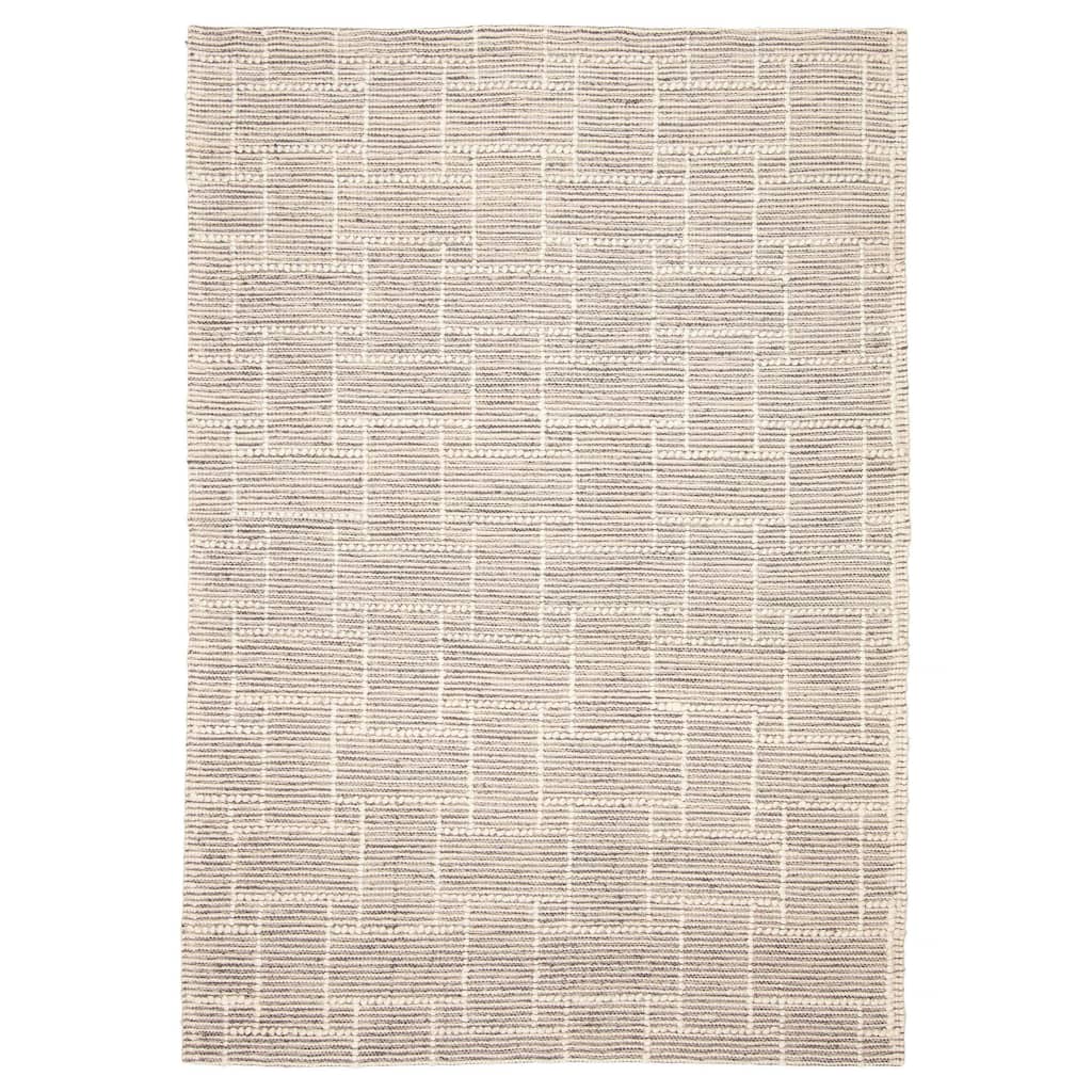 ECARPETGALLERY Braid weave Sienna Cream Wool Rug - 5'0 x 7'5
