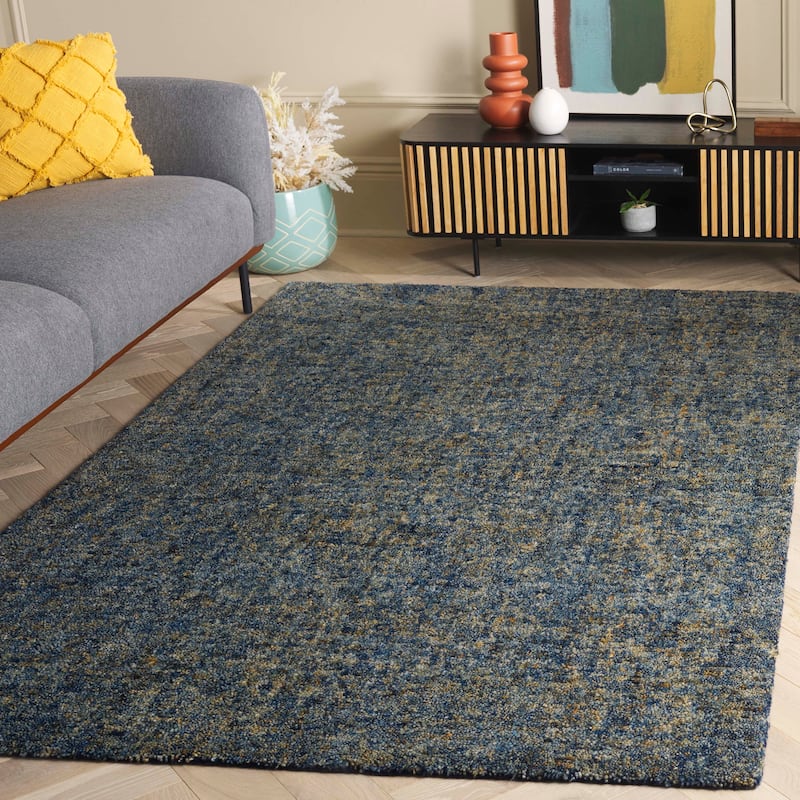 SAFAVIEH Handmade Gabbeh Andrina Southwestern Rug - 8' x 10' - Dark Blue/Beige - Rectangle