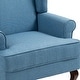 preview thumbnail 71 of 119, 31" W Modern Upholstered Linen Wing Back Accent Chair with Rolled Arm