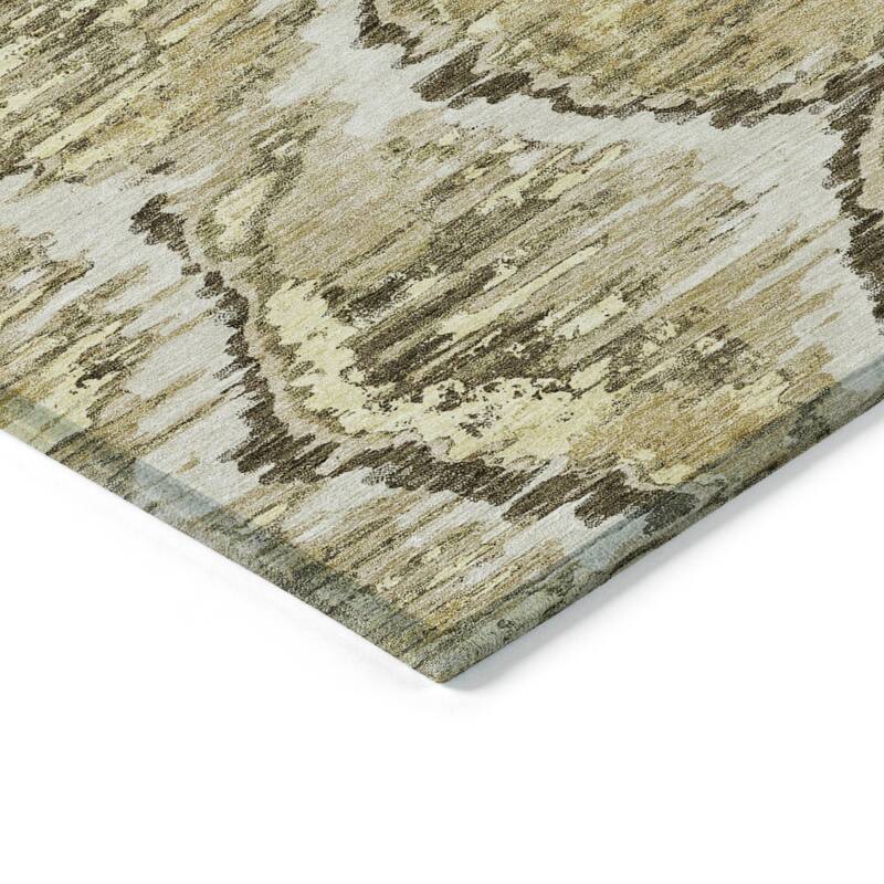Machine Washable Indoor/ Outdoor Chantille Contemporary Abstract Rug