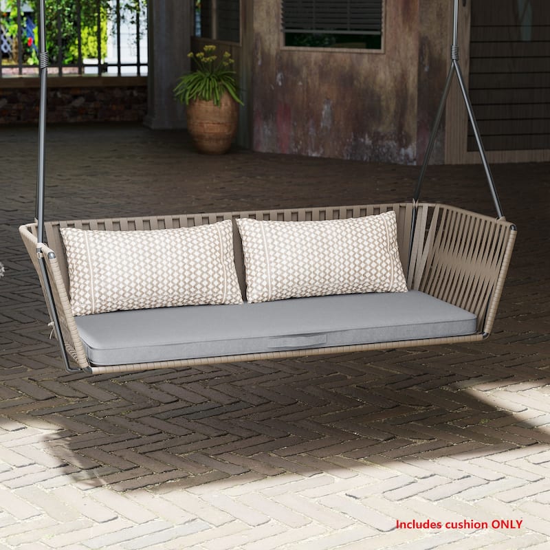 Outdoor Settee Bench Seat Cushion Patio Swing Cushion Loveseat Cushion - 48-inch width - 1-piece, Light Gray