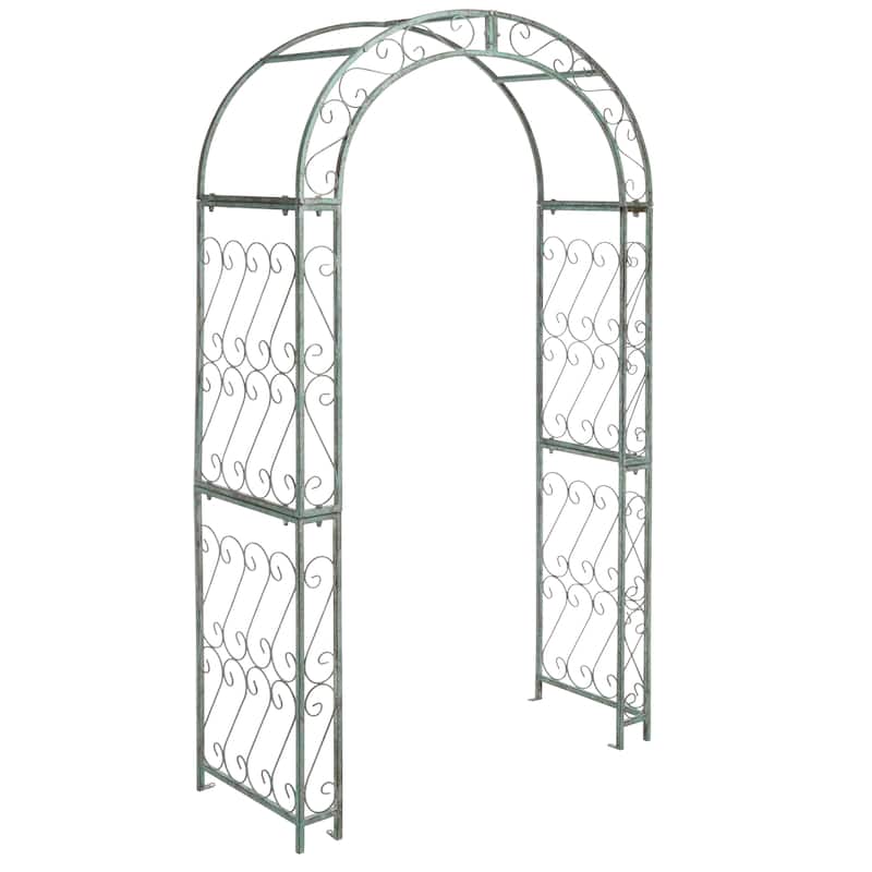 SAFAVIEH Outdoor Isabela Victorian Scroll Iron Arch