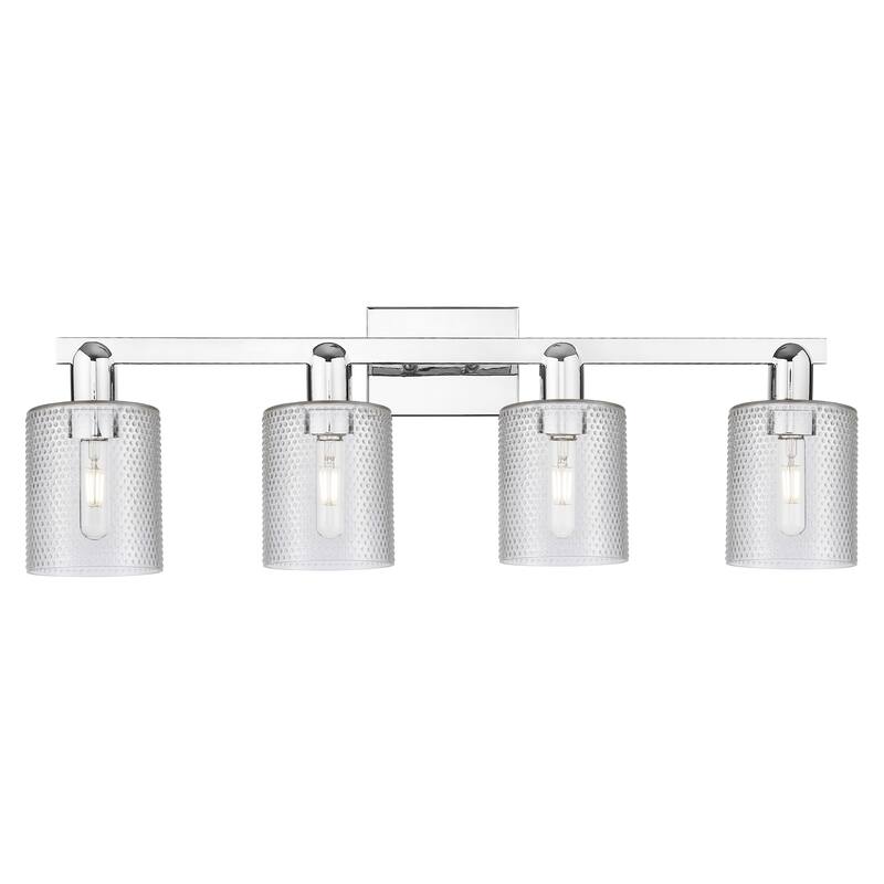 Innovations Lighting Endless Possibilities Arcadia - Cobbleskill - 4 Light 32" Bath Vanity Light - Clear/Polished Chrome