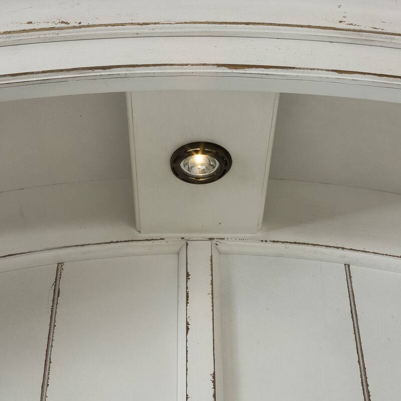 Magnolia Manor Antique White Weathered Bark Entertainment Center