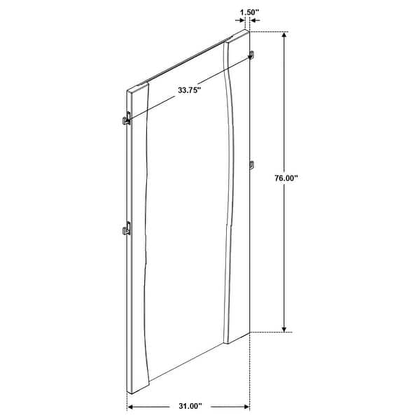 dimension image slide 0 of 2, Winslow 31 x 76 Inch Standing Floor Mirror Smokey Walnut