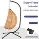 preview thumbnail 21 of 77, Wicker Hanging Egg Chair for Indoor and Outdoor Relaxation
