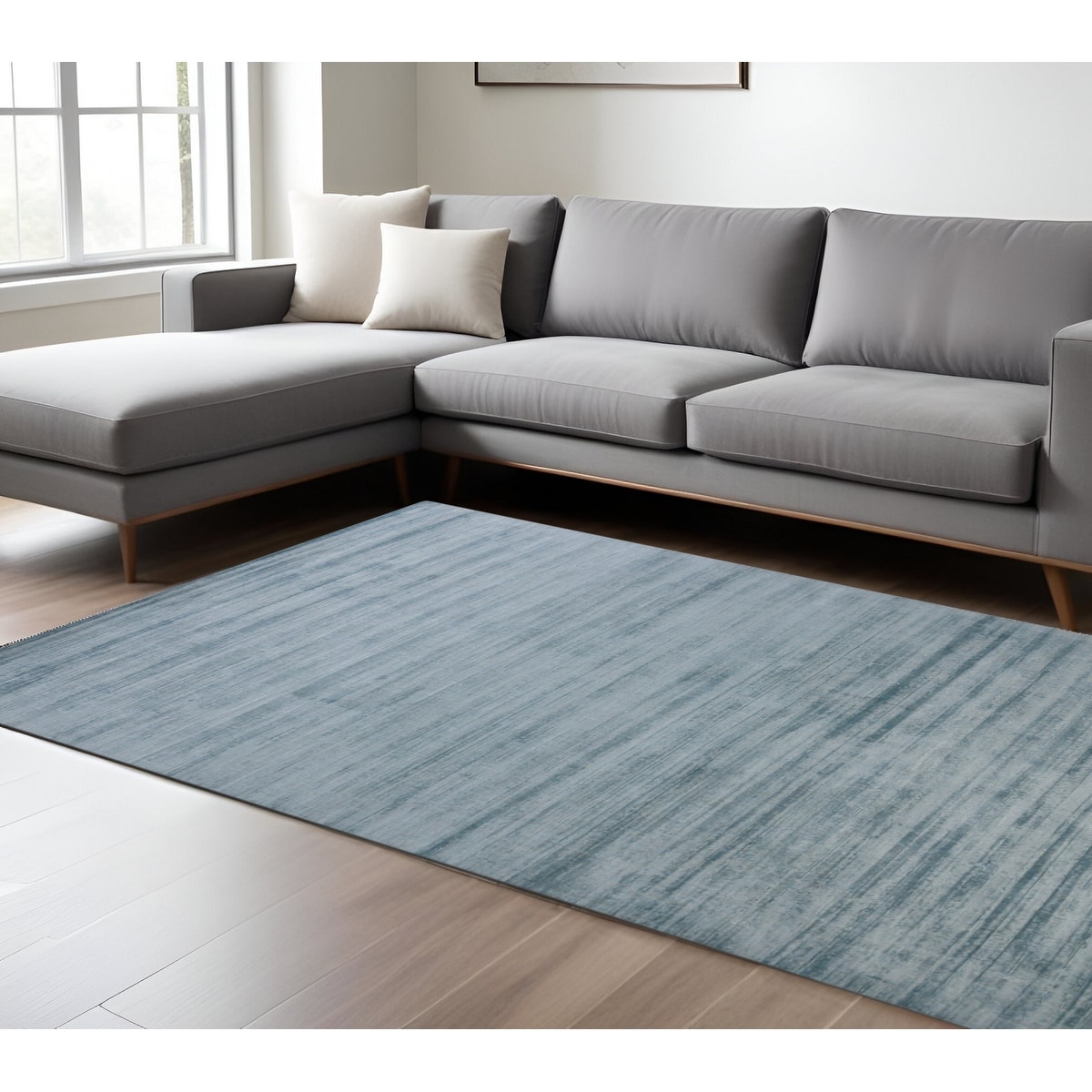 HomeRoots Arva Striped Transitional Rectangle Area Rug