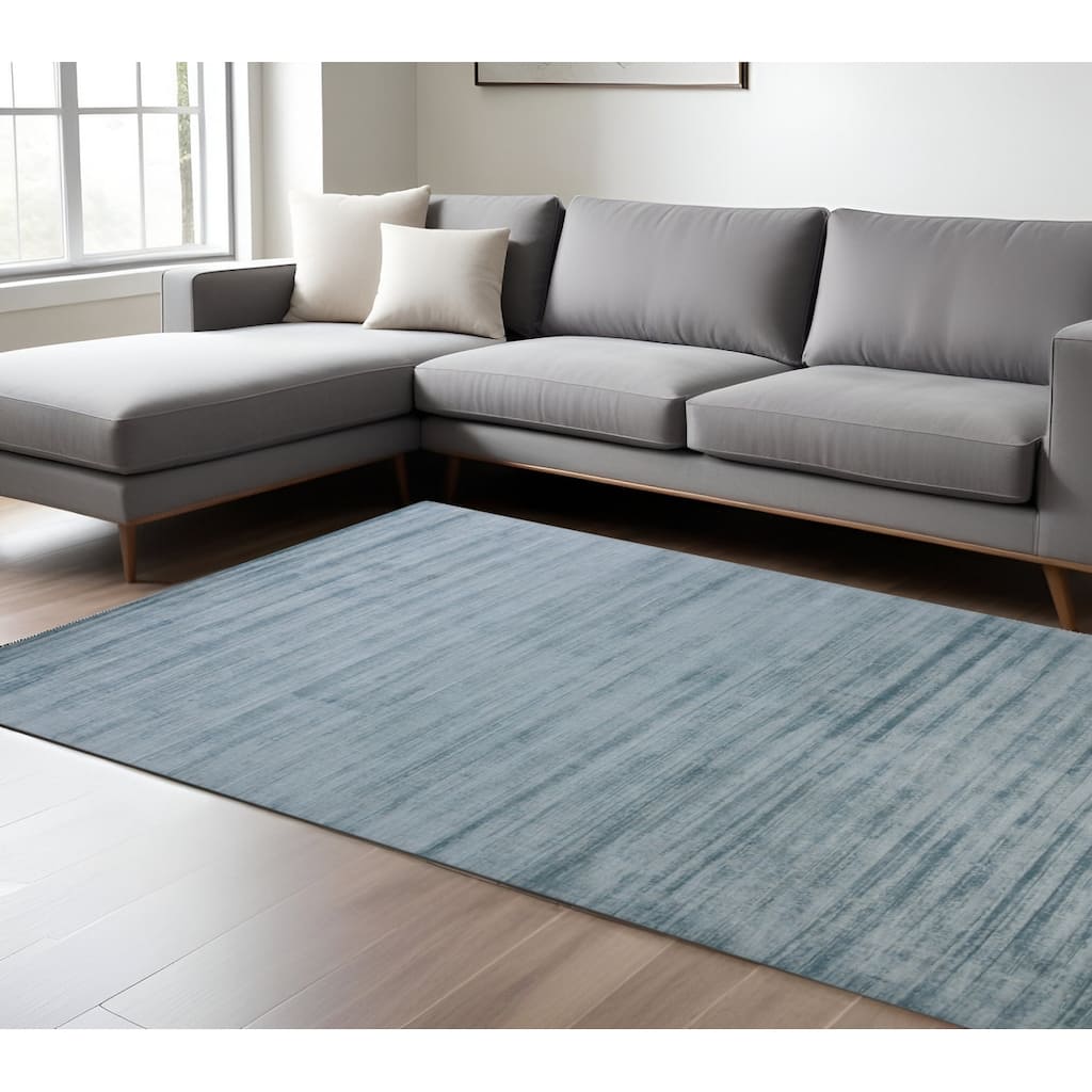 HomeRoots Striped Transitional Rectangle Area Rug