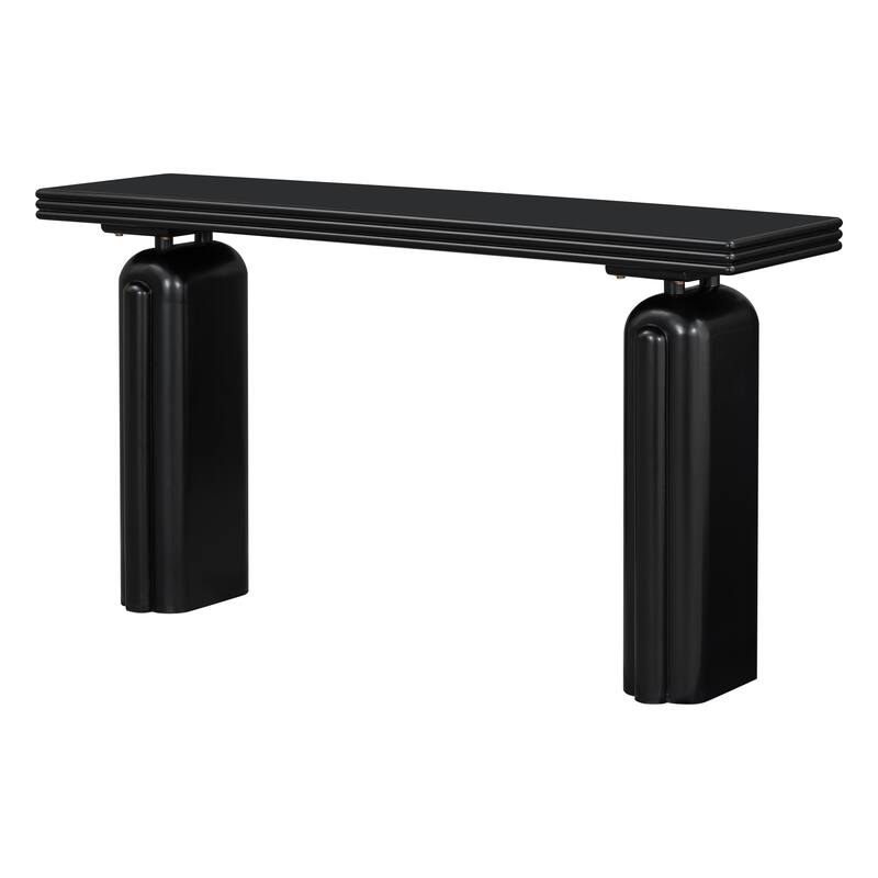 60" Chic, Elegant and Luxurious Console Table, Acacia Veneer Extra Long Entryway Table, Wooden Sofa Side Table