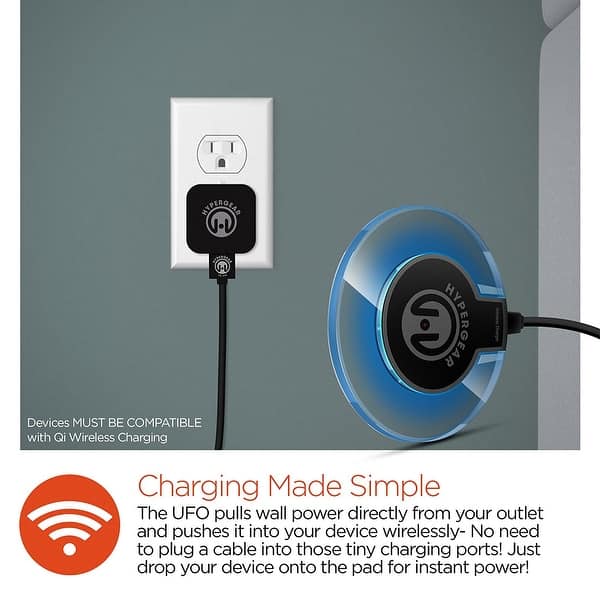 Shop Hypergear Wireless Charger Powerport Qi Wireless Charging Pad Overstock 18507245