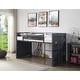 preview thumbnail 4 of 4, Gunmetal Twin Size Metal Loft Bed with Slide for Kids