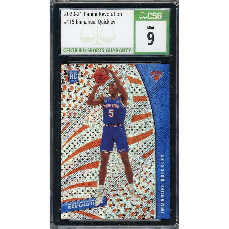 Immanuel Quickley 2020-21 Panini Revolution Basketball Rookie Card #115 CSG 9 - 8'6" x 11'6"