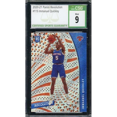 Immanuel Quickley 2020-21 Panini Revolution Basketball Rookie Card #115 CSG 9 - 8'6" x 11'6"