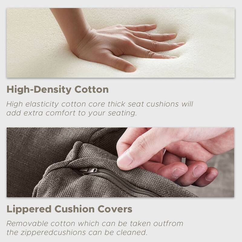 7-Piece Sofa with Rocking Chairs Ottomans and Table Set