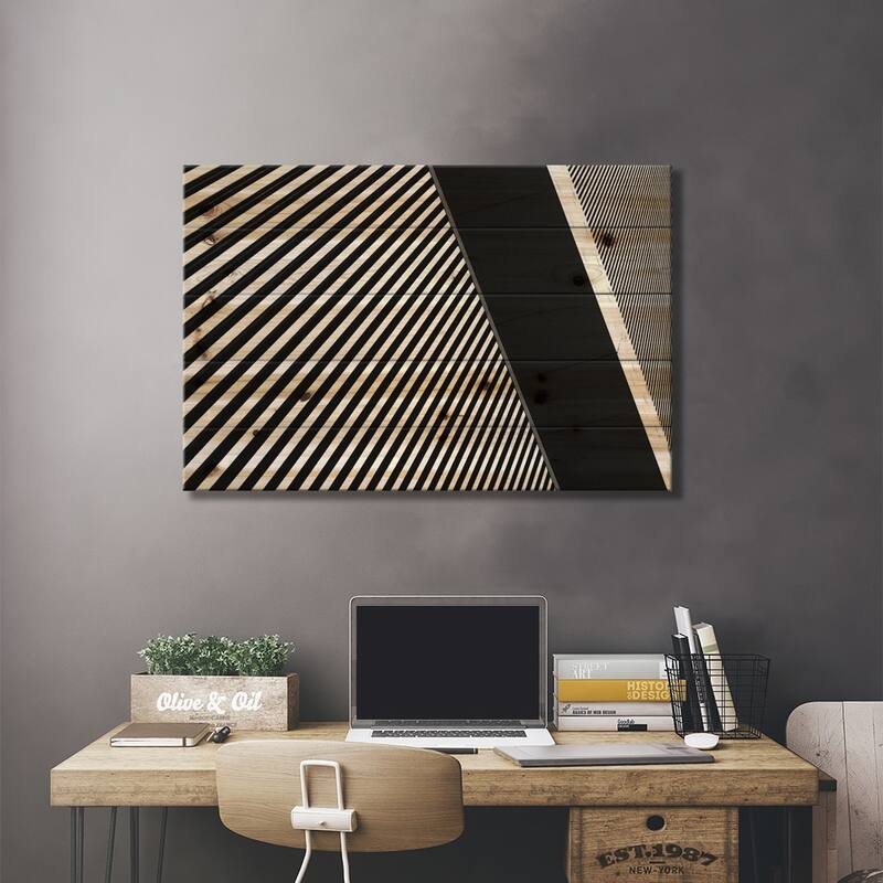 Farewell Rocketship Print On Wood by Paulo Abrantes - Multi-Color