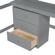 preview thumbnail 19 of 21, Multiple Storage Twin Size Loft Bed with Desk, Blackboard, Storage Box, Shelf and 3 Drawers