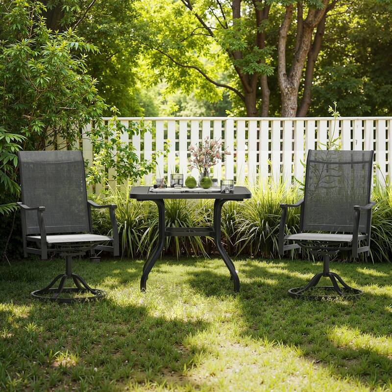 360 Swivel Patio Dining Chair Outdoor Dining Chairs Set of 2