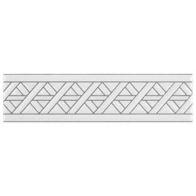 Merola Tile Sevillano Listello Camino White 2" x 7-7/8" Ceramic Wall Trim - (1 Tile)