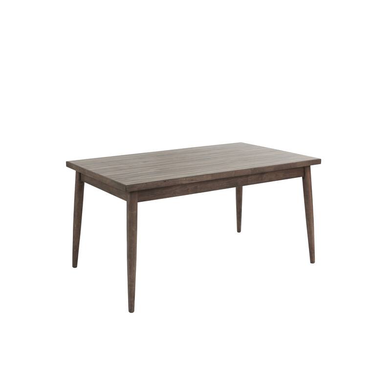 Contemporary Walnut Finish 1pc Dining Table Only Solid wood Rectangle Table Melamine MDF Dining Room Furniture