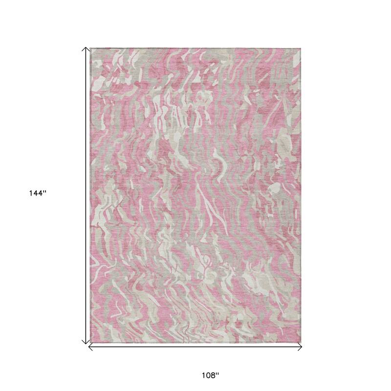 HomeRoots Abstract Transitional Rectangle Outdoor Rug