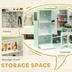 preview thumbnail 8 of 7, Qaba Corner Pretend Play Kitchen, Kids Toy Kitchen Playset with Chalkboard, Range Hood, Gift for Toddlers Ages 3+ Years Old