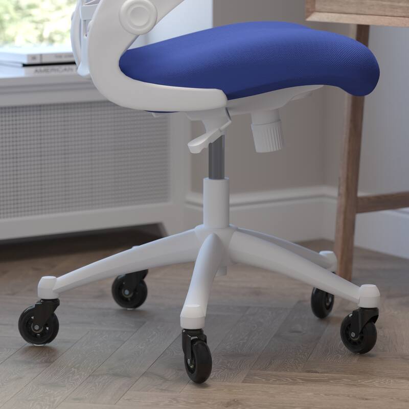 Ergonomic Swivel Task Chair with Roller Wheels & Flip Up Arms