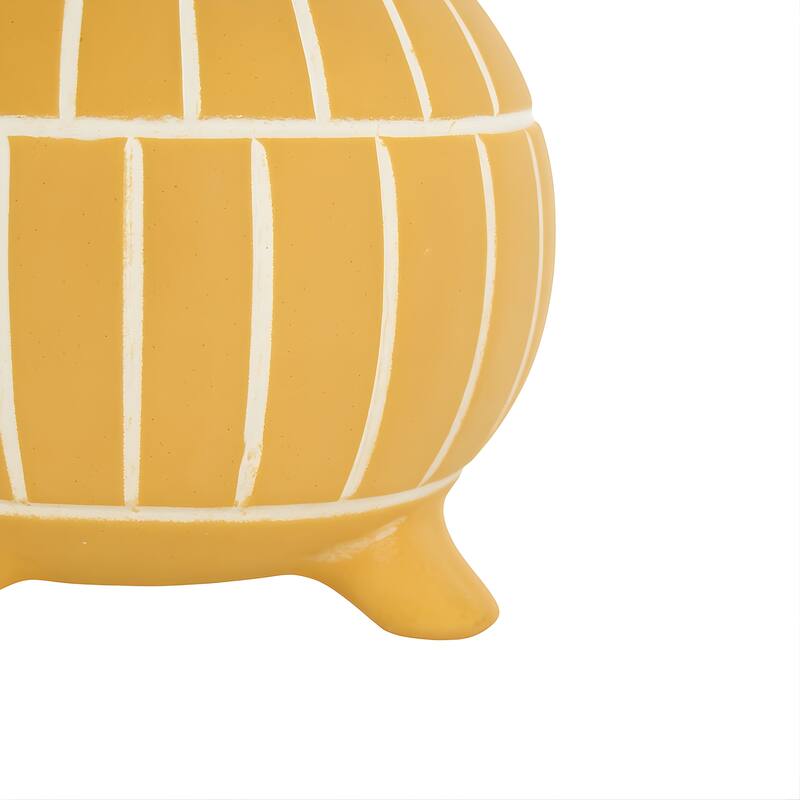 Aria Home Tan Ceramic Bubble Vase with Raised Rim Set of Two