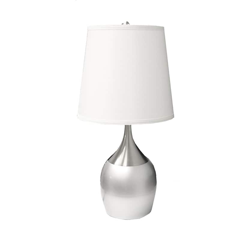 Table Lamp Silver Touch-On 24"H Modern Bedroom Livingroom Lamp