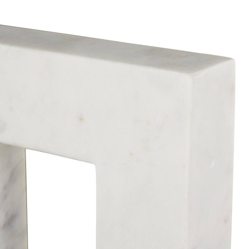 White or Black Marble Square Arch Abstract Decorative Sculpture with Varying Sizes (Set of 3)