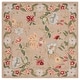 preview thumbnail 67 of 74, SAFAVIEH Handmade Chelsea Rubi French Country Floral Wool Rug 5' Square - Beige