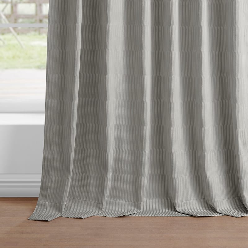 Exclusive Fabrics Lounge Embossed Velvet Curtains - Room Darkening Rod Pocket Curtain for Bedroom & Living Room (1 Panel)