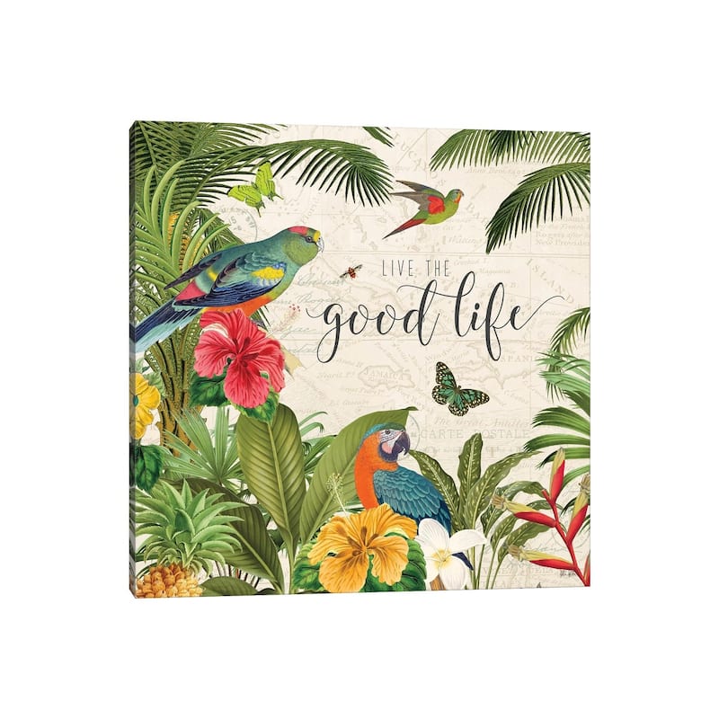 iCanvas "Parrot Paradise IV" by Katie Pertiet Canvas Print