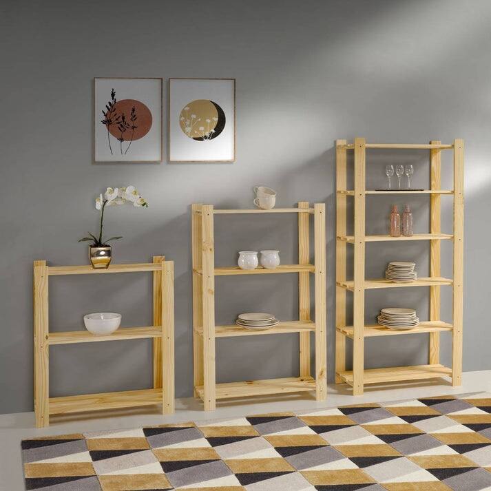 4 Shelf Slatted Storage Unit | Furniture Dash