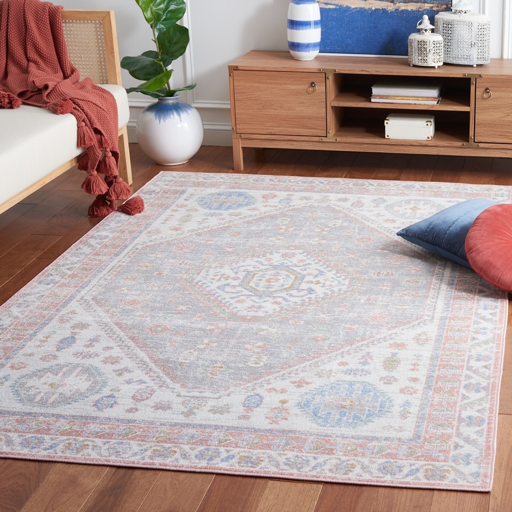 SAFAVIEH Bayside Machine Washable Surmeli Shabby Chic Rug