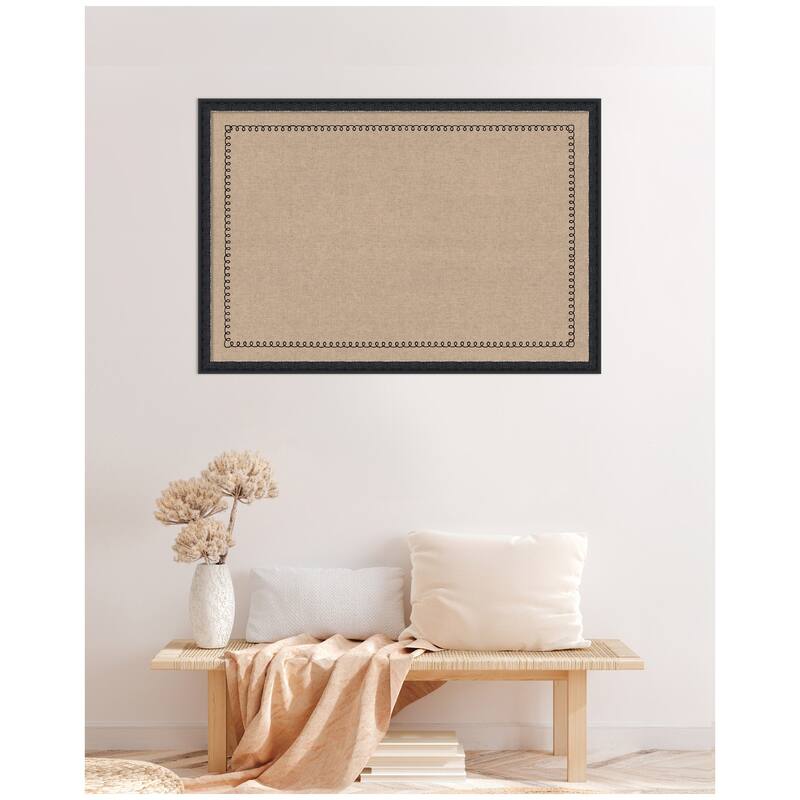 Kate and Laurel Pinboard Black Scallop Print