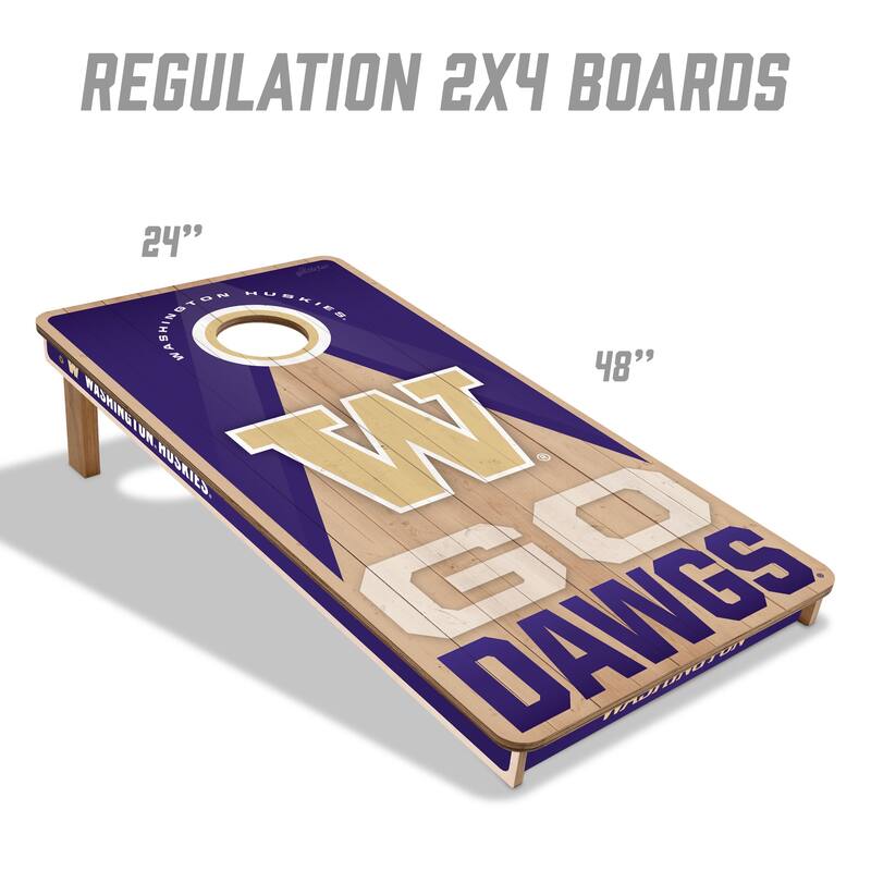 Washington Huskies NCAA 2x4 Professional Cornhole Board Set
