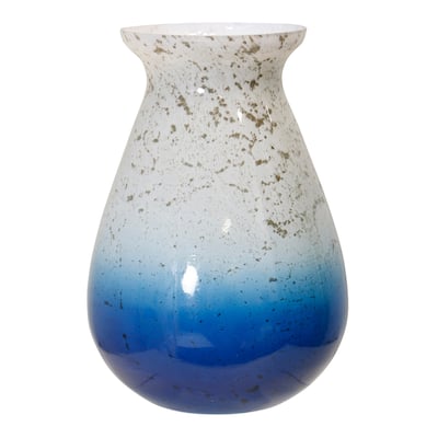StyleCraft Glass Vase - Blue Speckle Ombre