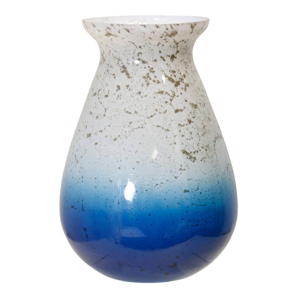 StyleCraft Glass Vase - Blue Speckle Ombre