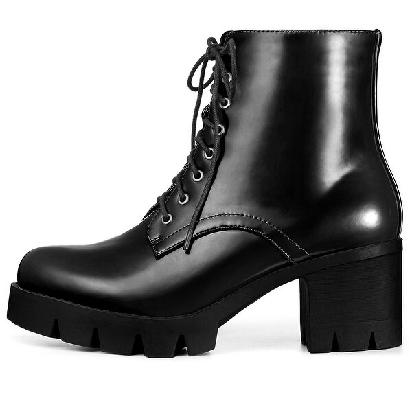 thick heel combat boots