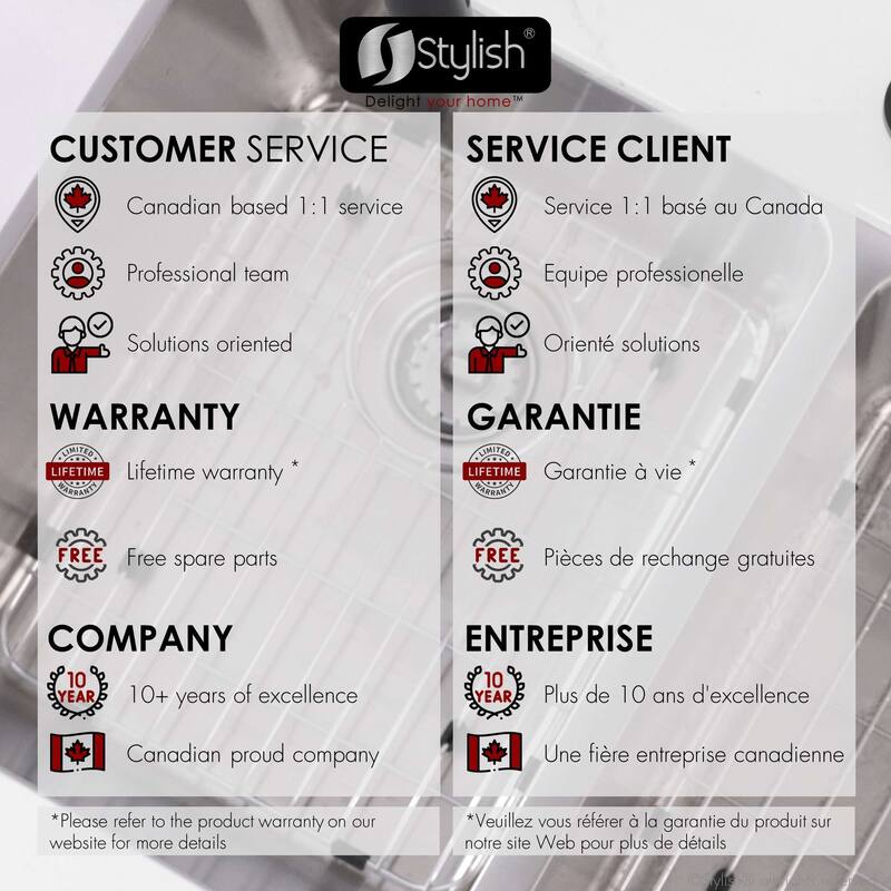 STYLISH 29 inch L x 18 inches W Double Bowl Undermount and Drop-in Stainless Steel Kitchen Sink - 29" x 18" x 8"