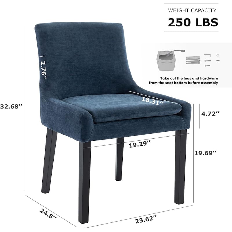 Upholstered Corduroy Accent Side Leisure Chairs with Soild Wood Legs