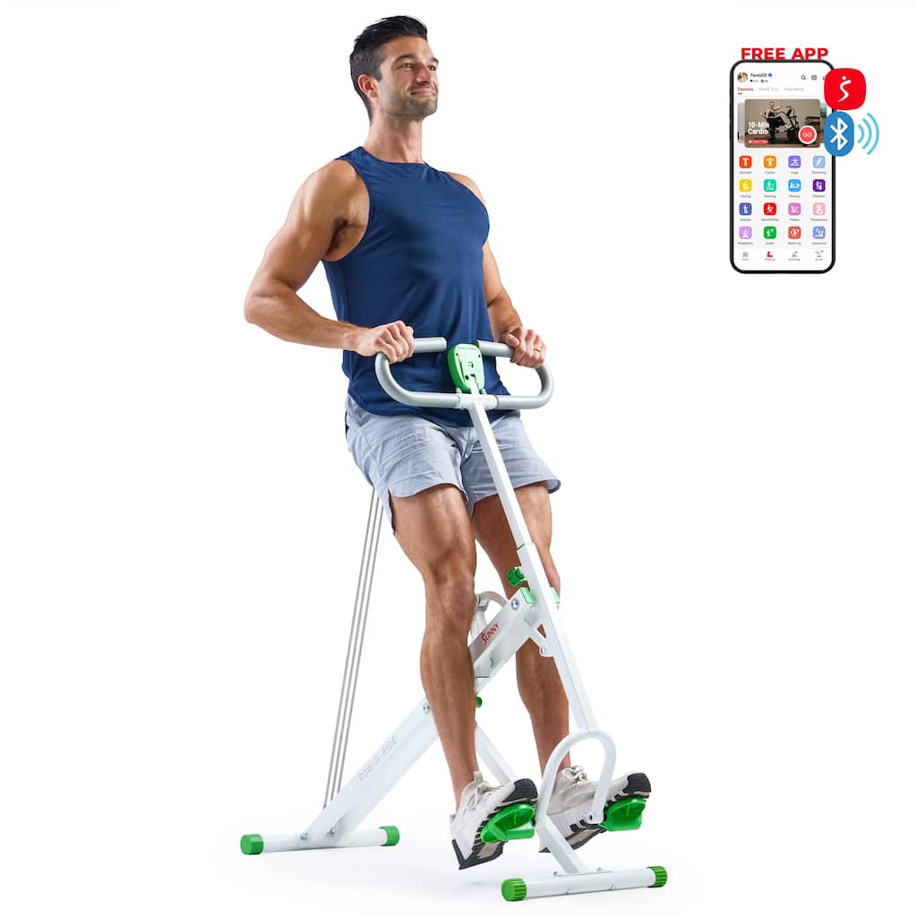Sunny Health & Fitness Upright Row-N-Ride™ Exerciser in Green - NO. 077G